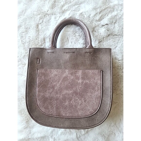 NWOT Anthropologie Half Moon Genuine Leather Handbag Crossbody Bag Blush Mauve - Picture 12 of 15